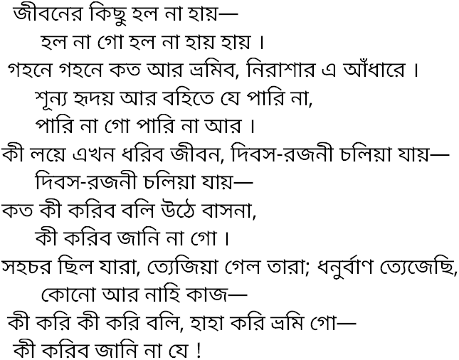 Tagore song jiboner kichhu holo na