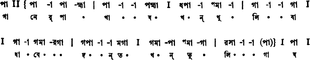 Notation gaaner pakha