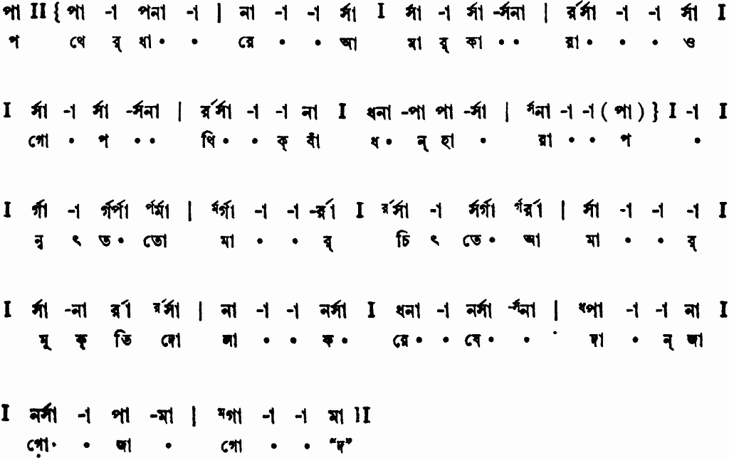 Notation pother dhare