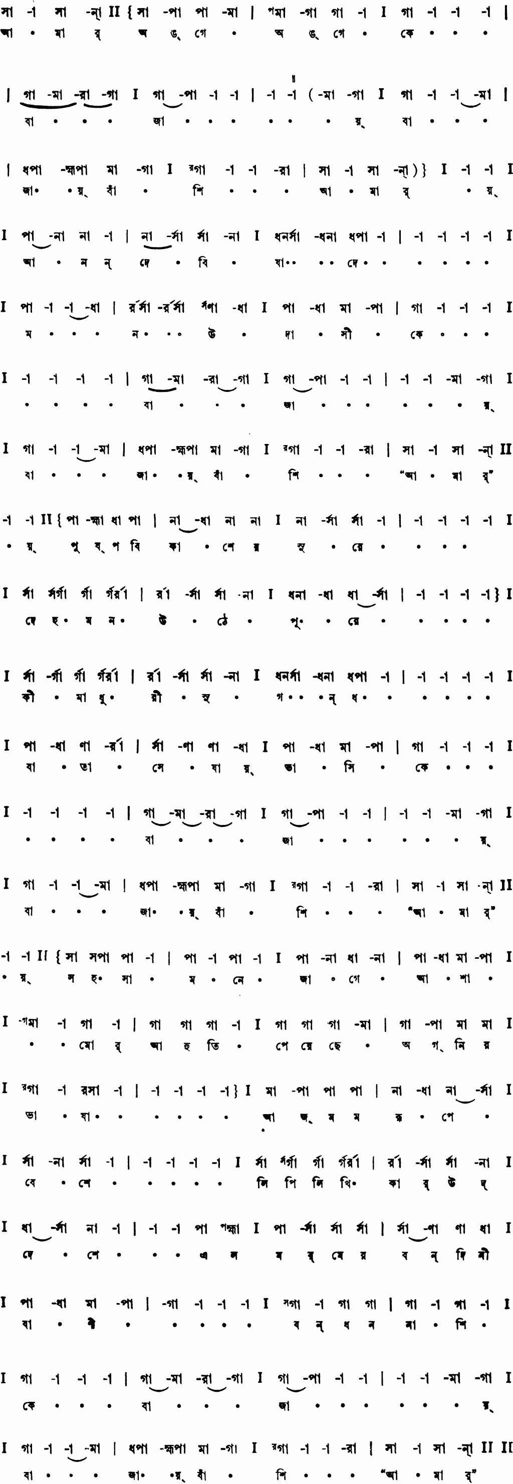 Notation amar ange