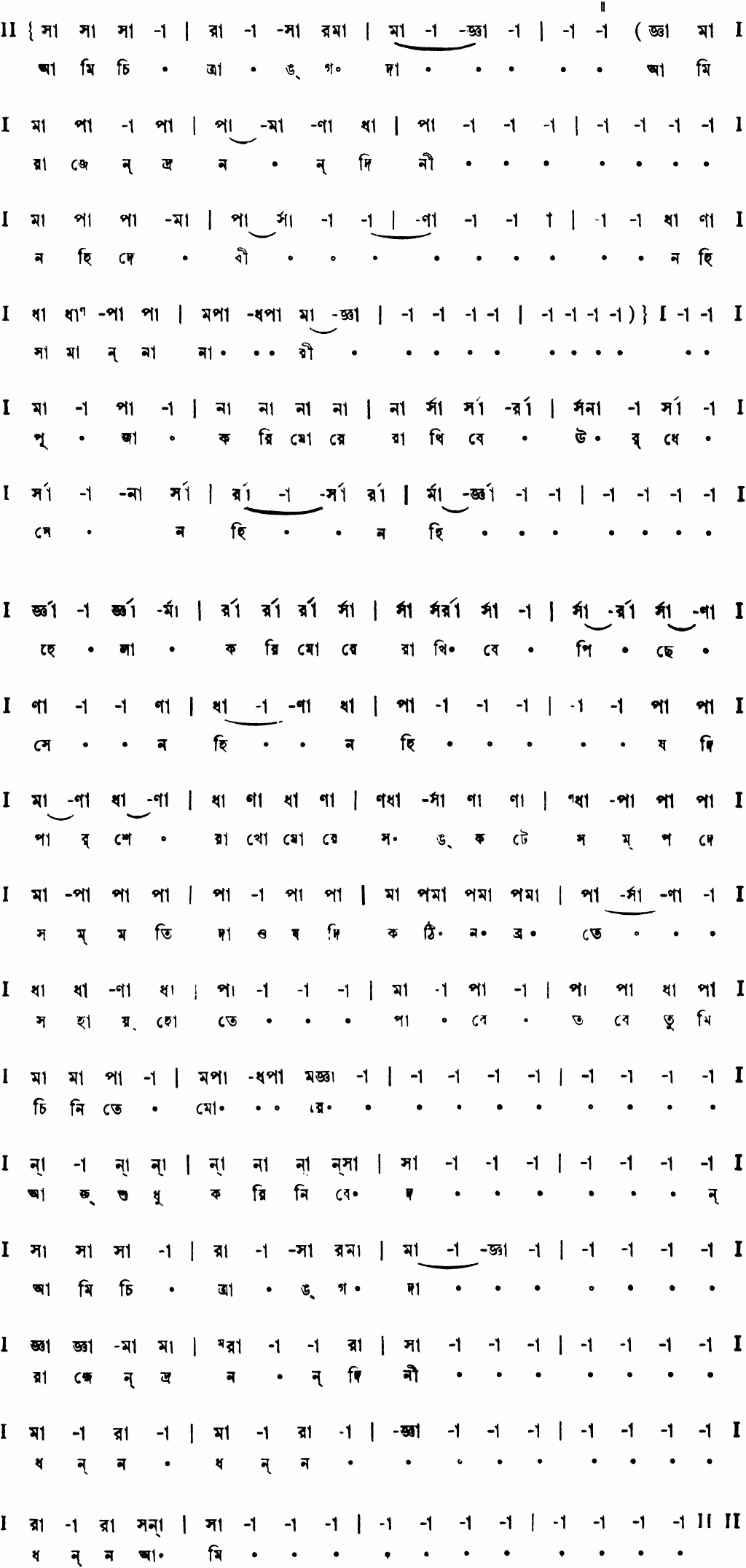 Notation ami chitrangada