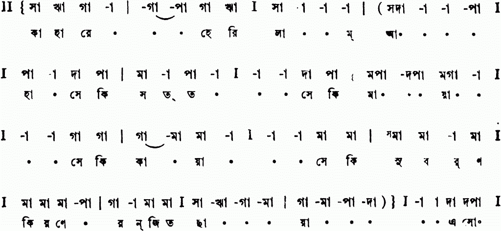 Notation kahare herilam