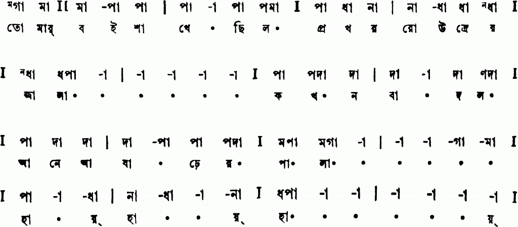 Notation tomar boishakhe
