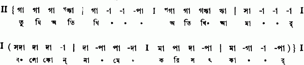 Notation tumi atithi