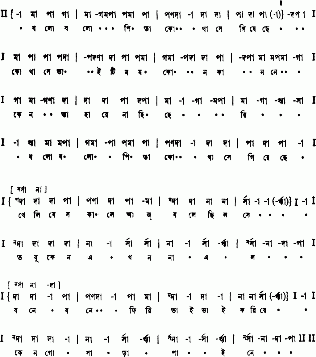 Notation balo balo pita