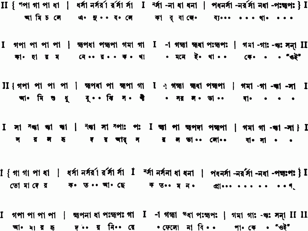 Notation ami chole enu