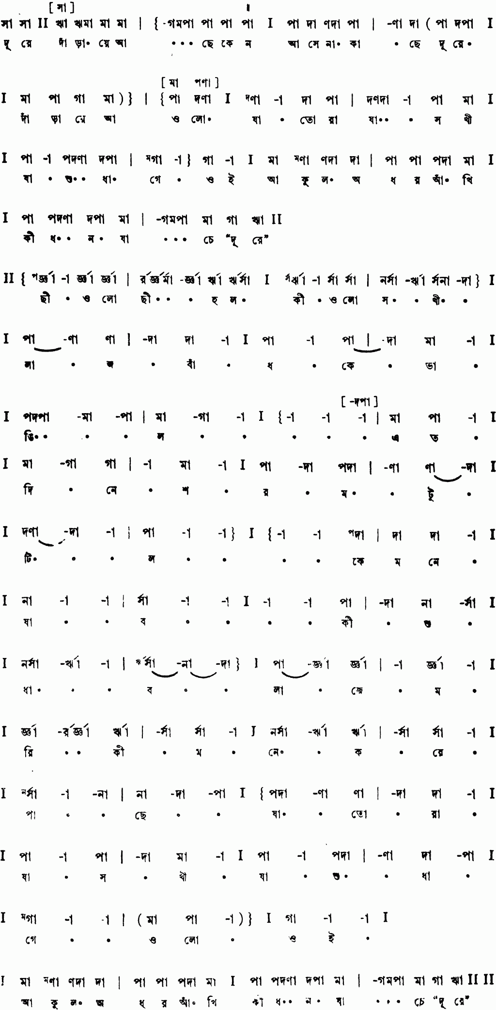 Notation dure daraye