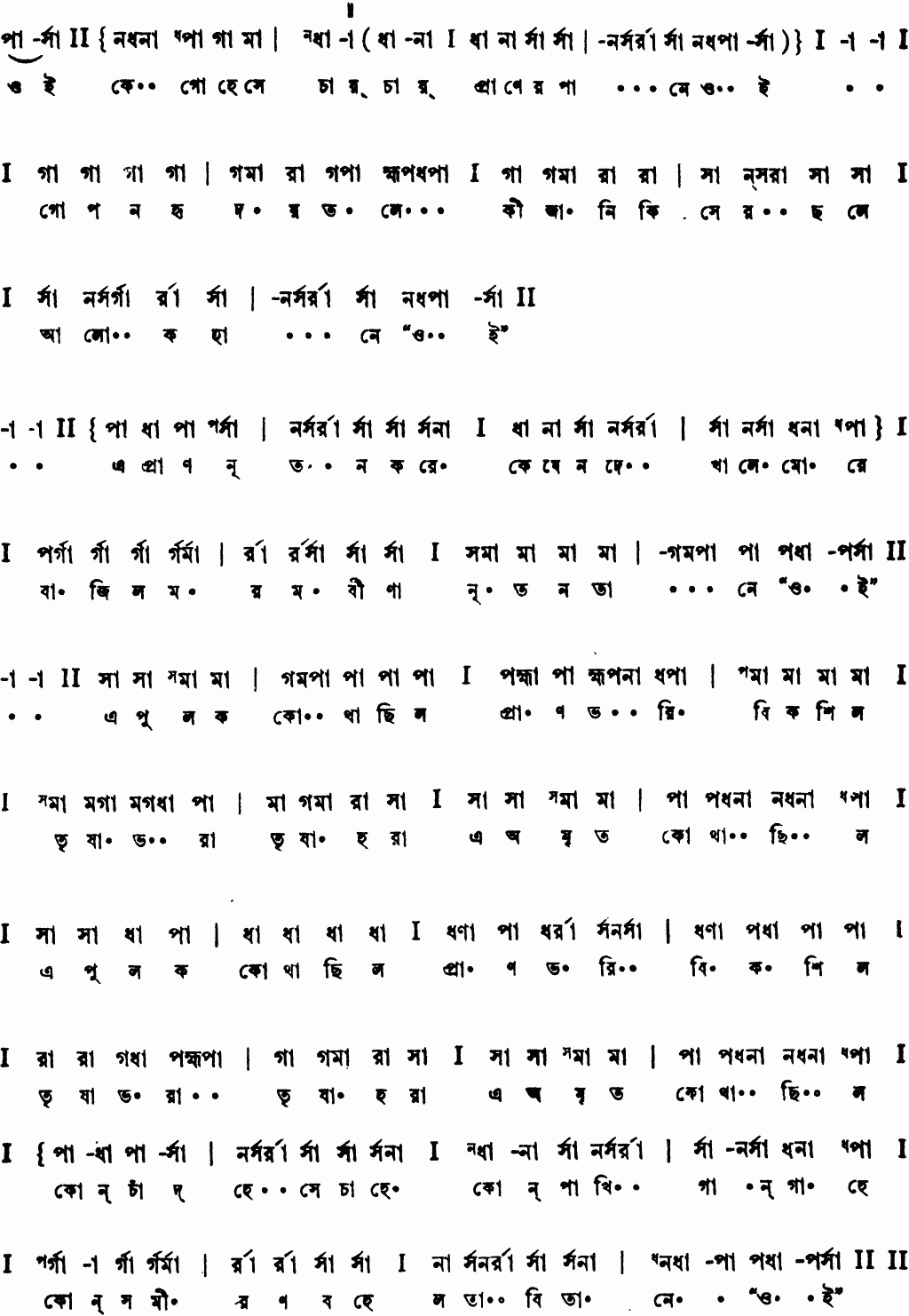 Notation oi ke go hese