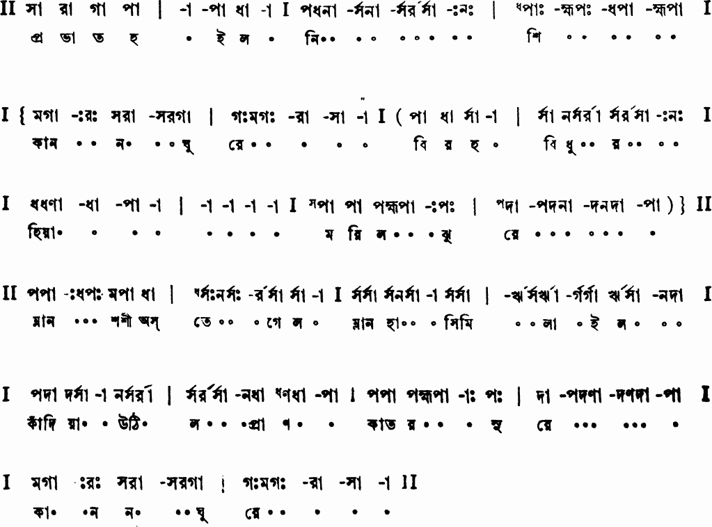 Notation probhat hoilo