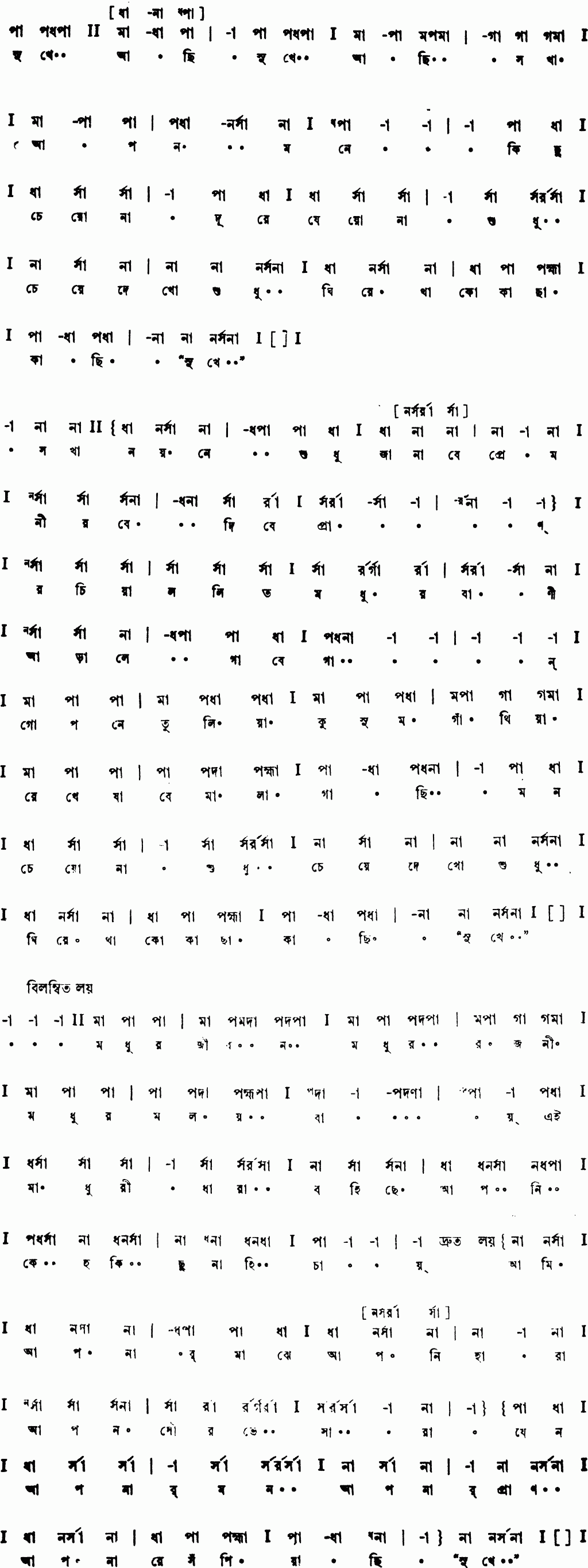 Notation sukhe achhi