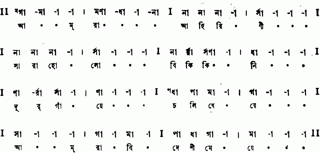 Notation amra ahirini