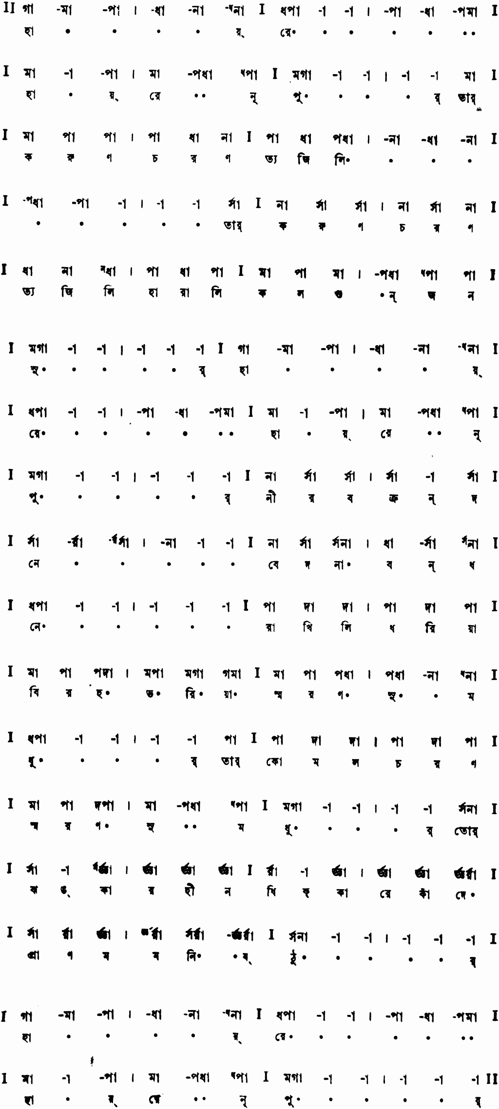 Notation haay re nupur