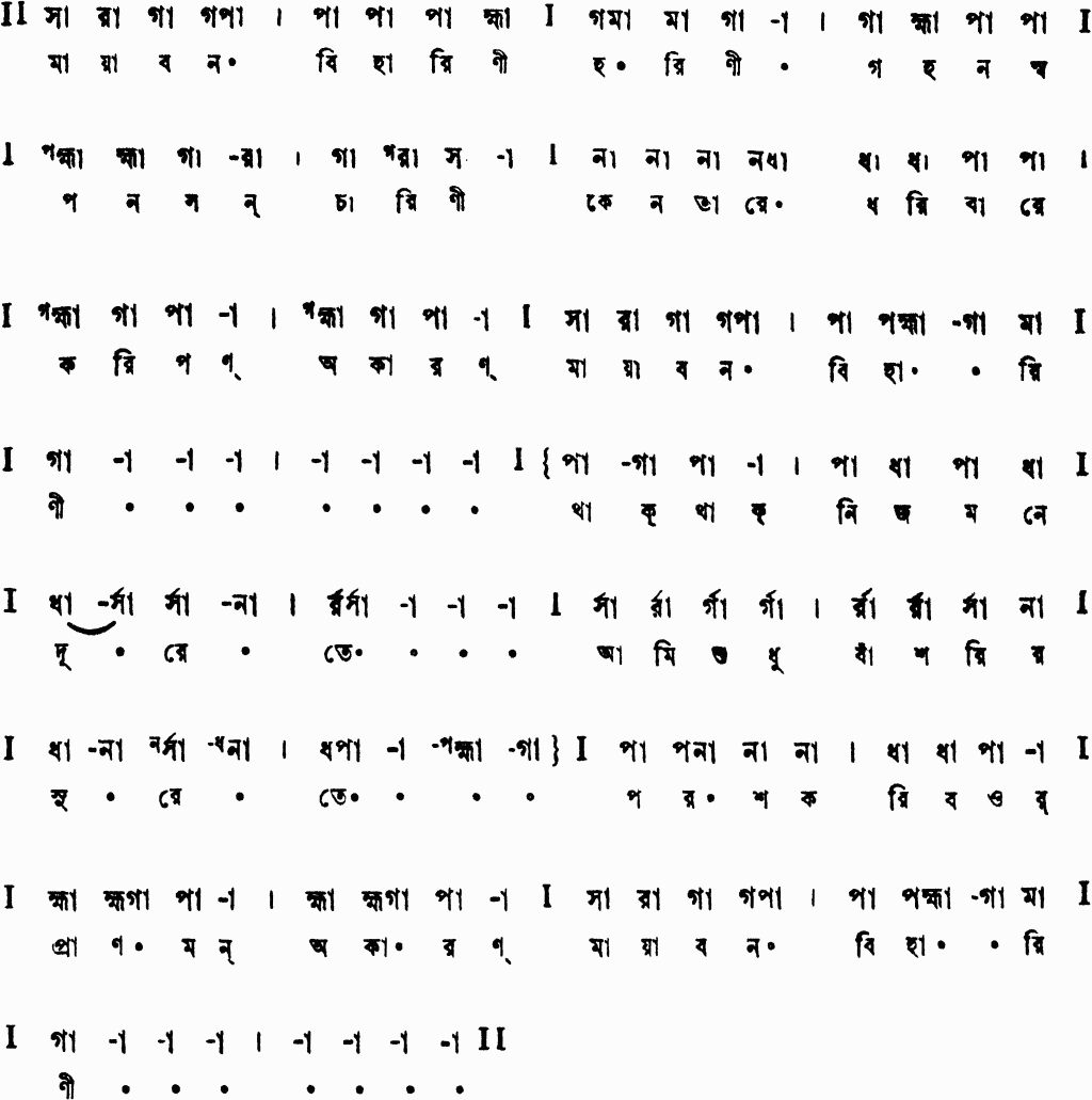 Notation mayabanobiharini