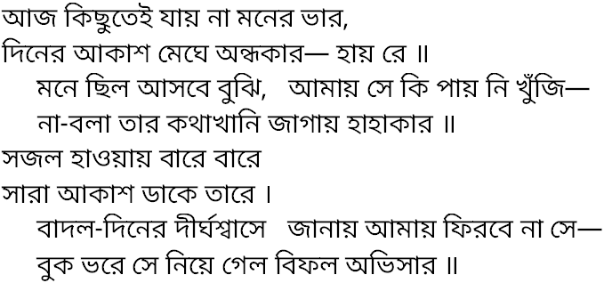 Tagore song aj kichutei jay na