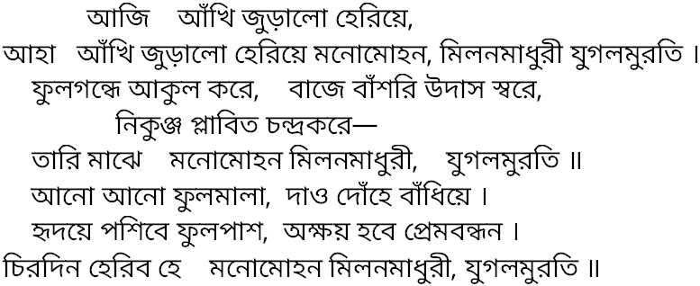 Tagore song aji akhi juralo