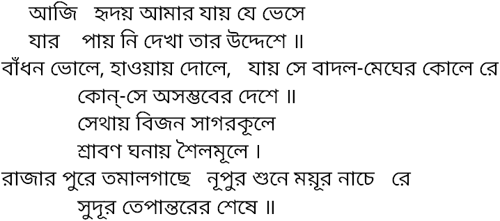 Tagore song aji hridoy amar
