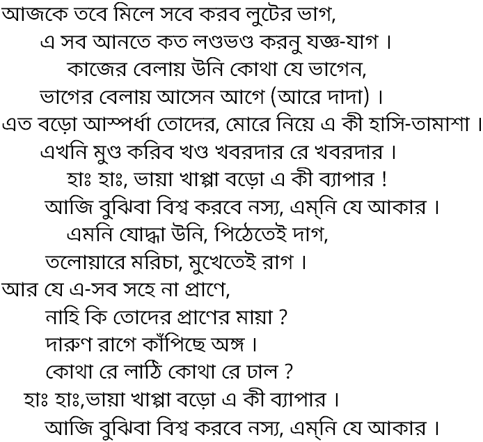 Tagore song ajke tobe mile sobe