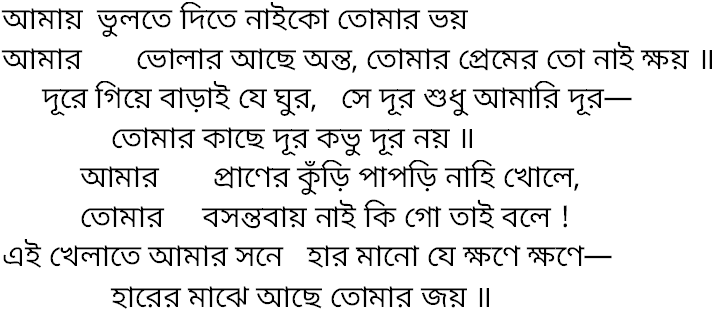 Tagore song amay bhulte dite naiko