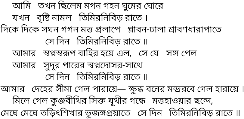 Tagore song ami takhan chhilem magan