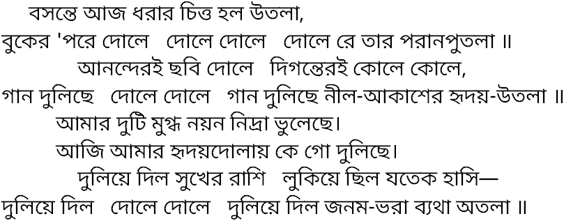 Tagore song basante aj dharar