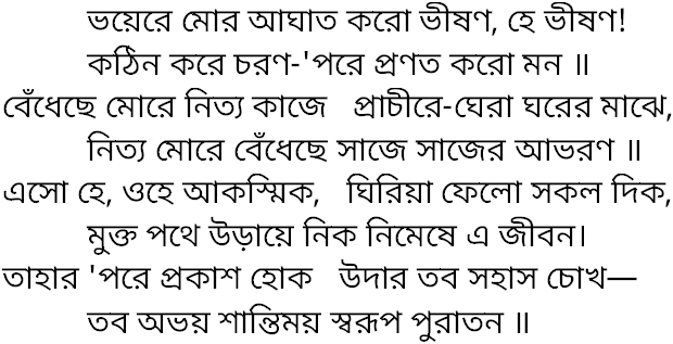 Tagore song bhoyere mor aghat