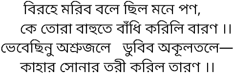 Tagore song birahe moribo bole