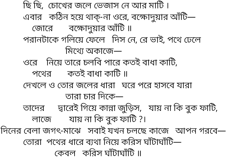 Tagore song chhi chhi chokher jole