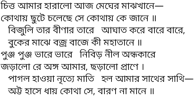 Tagore song chitto amar haralo