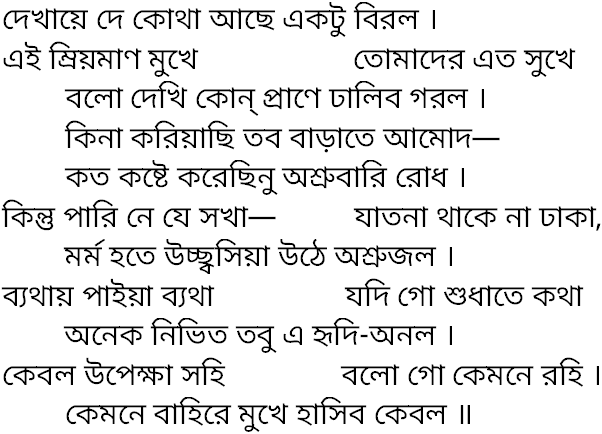 Tagore song dekhaye de kotha