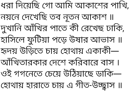Tagore song dhora diyechhi go