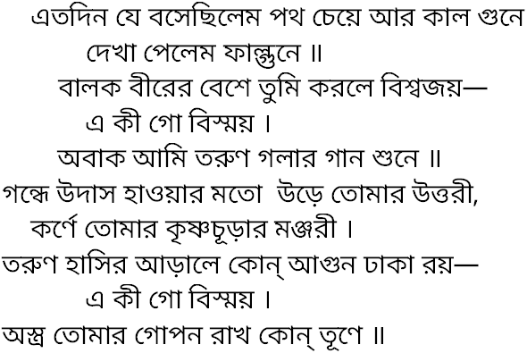 Tagore song etodin je bosechhilem