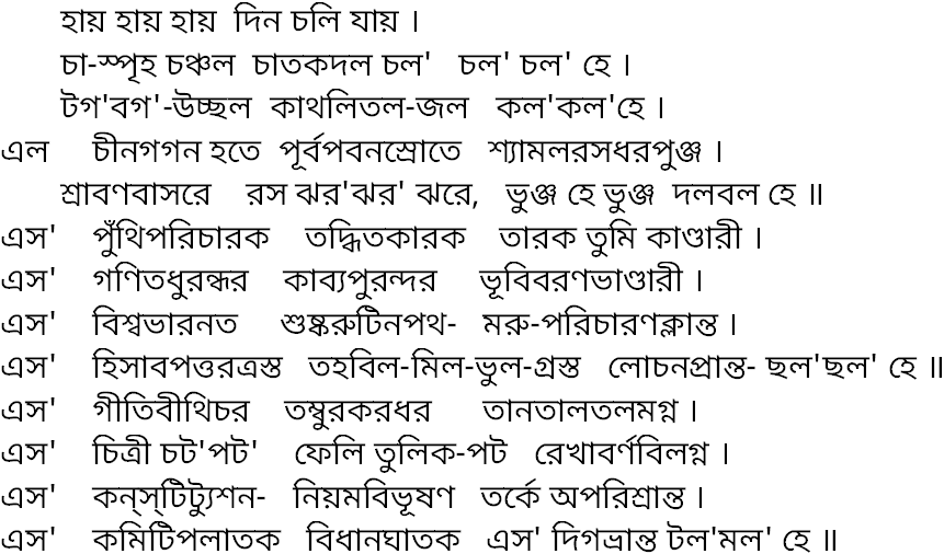 Tagore song hay hay din choli jay