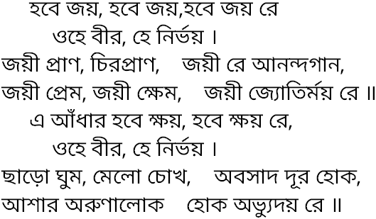 Tagore song hobe joy hobe joy