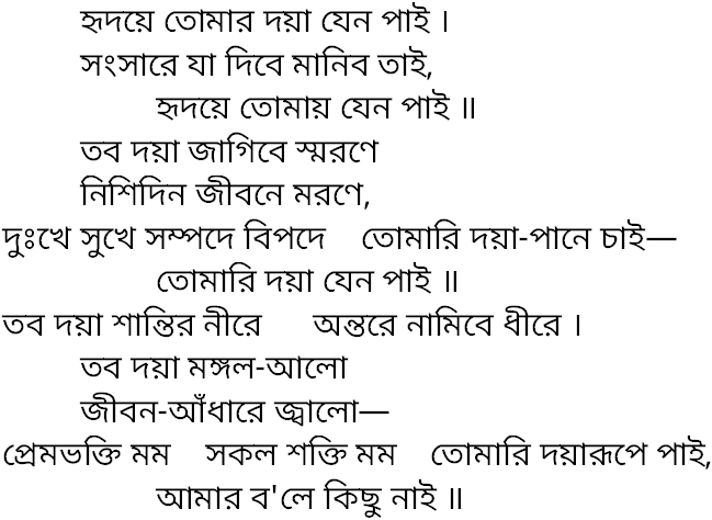 Tagore song hridoye tomar doya