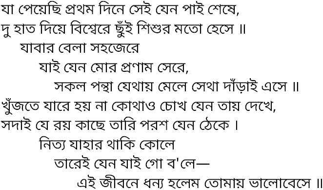 Tagore song ja peyechhi pratham dine