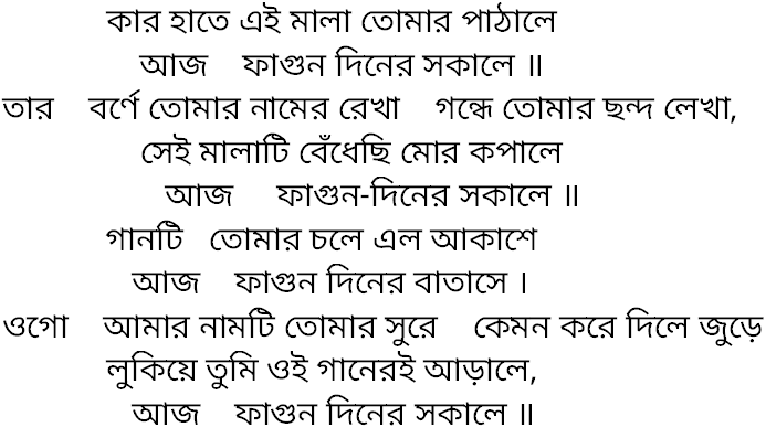 Tagore song kar hate ei mala