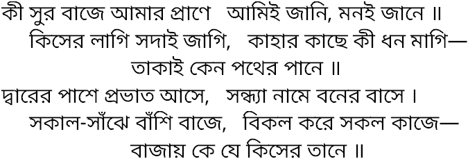 Tagore song ki sur baje amar prane