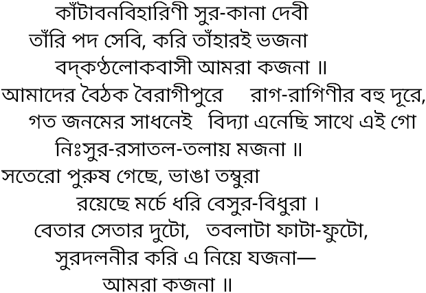 Tagore song katabanobiharini sur kana