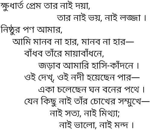 Tagore song khudharto prem tar