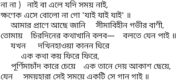 Tagore song nai ba ele jodi
