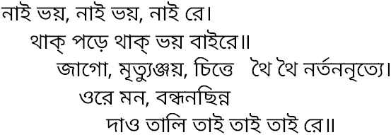 Tagore song nai bhoy nai bhoy