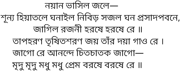 Tagore song nayaan bhasilo jale