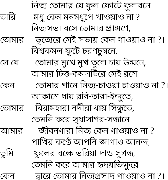 Tagore song nitya tomar je phul