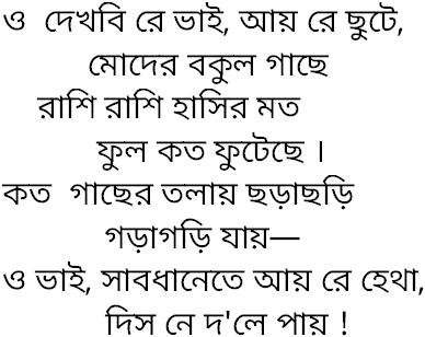 Tagore song o dekhbi re bhai