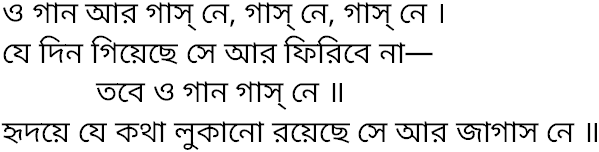 Tagore song o gan ar gas ne