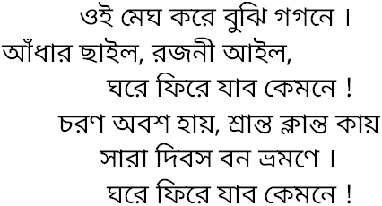 Tagore song oi megh kore bujhi