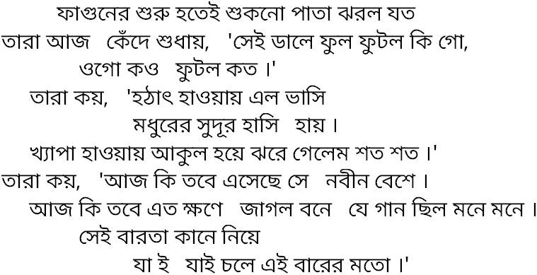 Tagore song phaguner shuru hotei