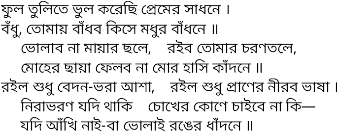 Tagore song phul tulite bhul