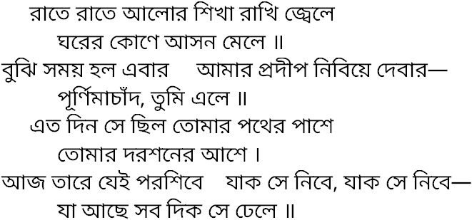 Tagore song rate rate alor shikha