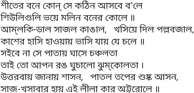 Tagore song shiter bone kon se
